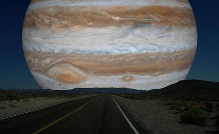 مشتری در نزدیکی زمین