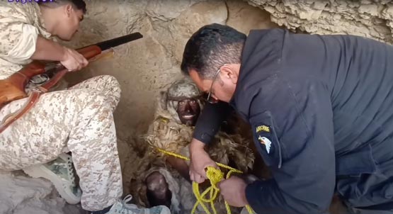 مرد غارنشین در کوه های زاگرس