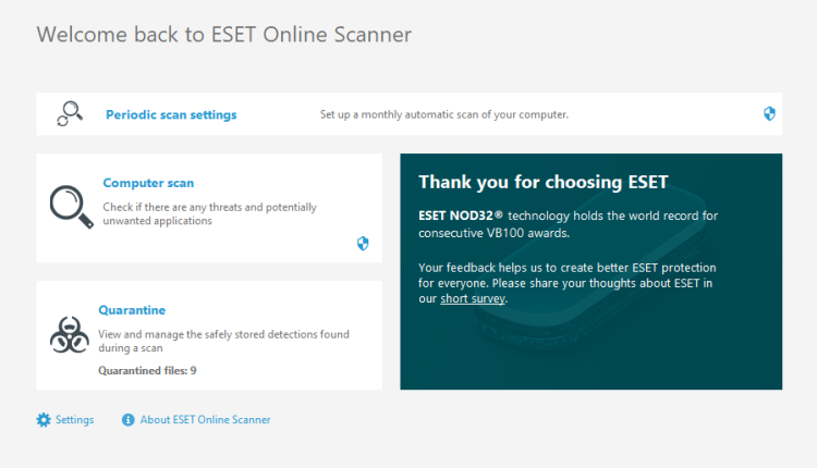 ESET Online Scanner